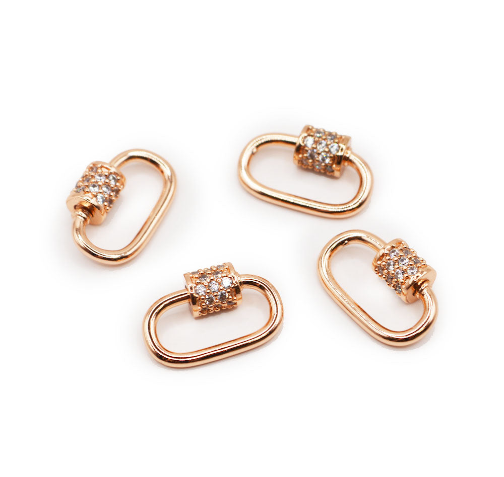 Rose Gold Twist & Lock Clasp Set