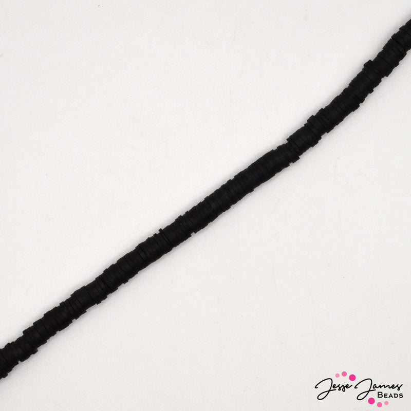 Classic Black Heishi Bead Strand