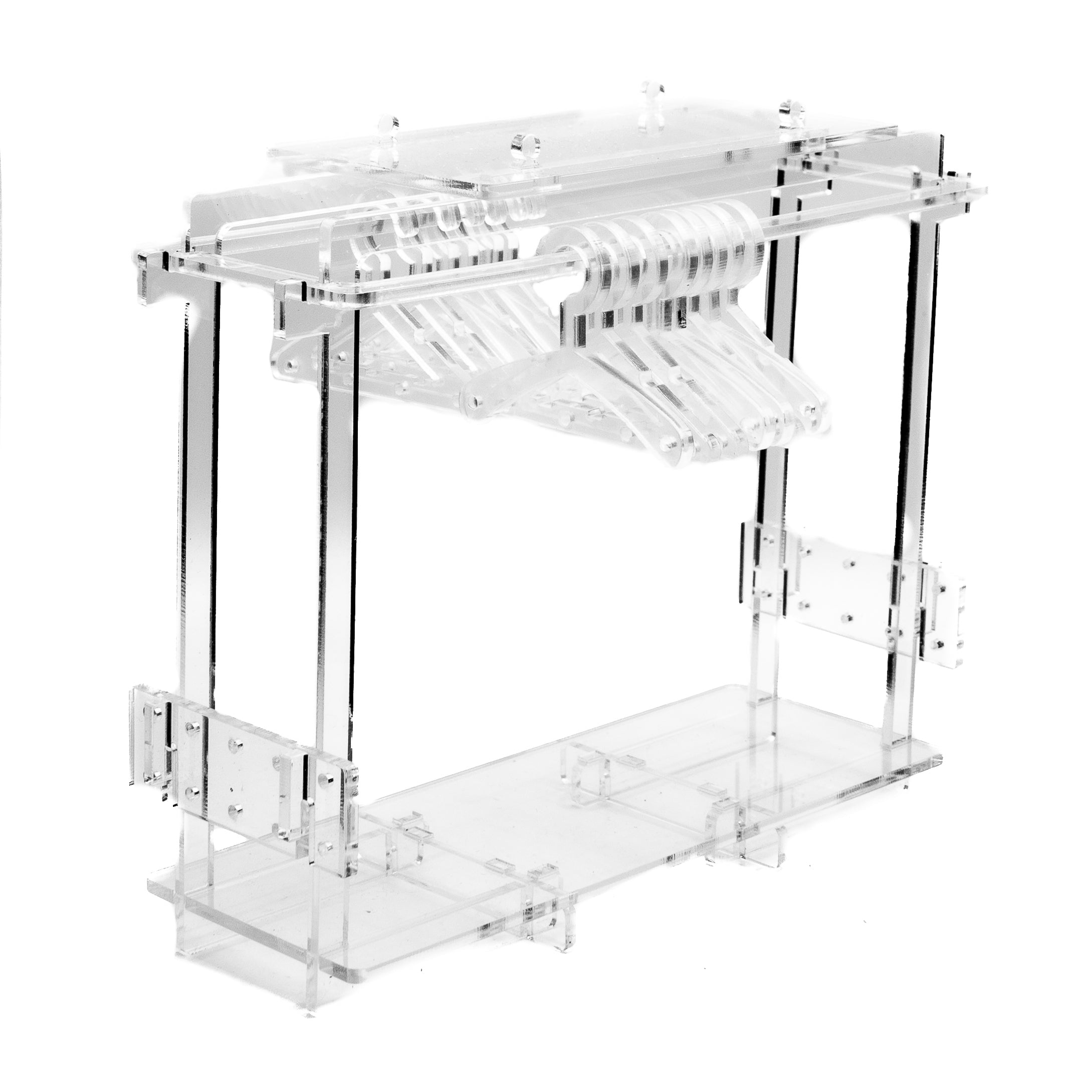 Large Clear Acrylic Coat Hanger Earring Display Stand Set