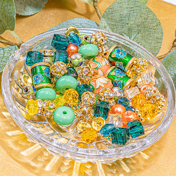 Cloisonné Bead Mix in Fairy Forest