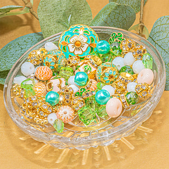 Cloisonné Bead Mix in Pink Clouds & Clear Skies