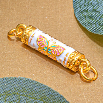 Cloisonné Connector in Butterfly Forest