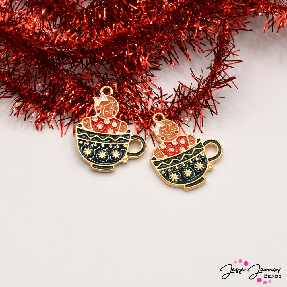 Cocoa Date Gingerbread Charm Pair