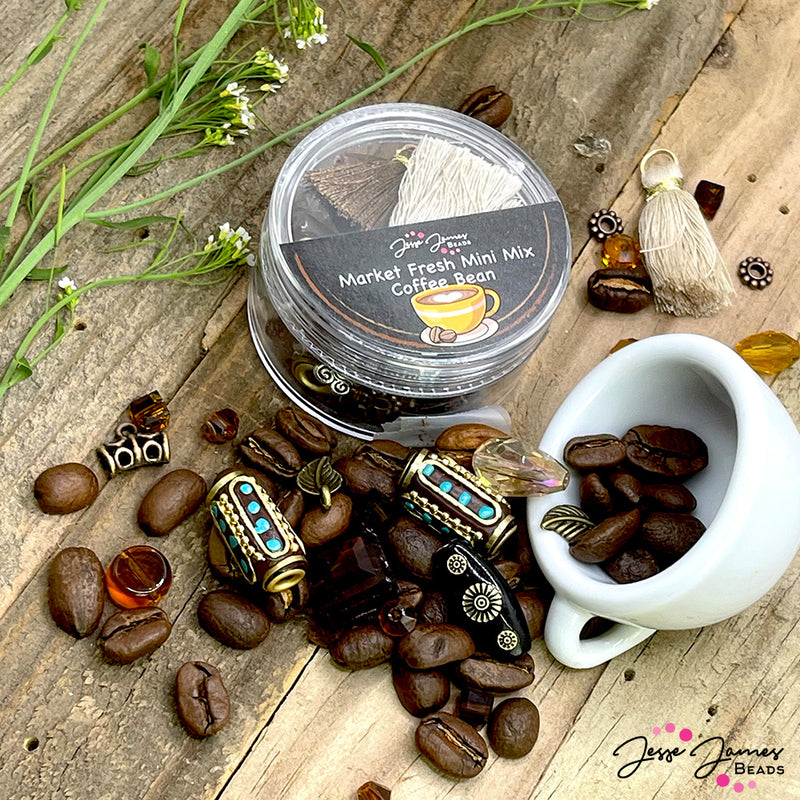Coffee Bean Bead Mix from Jesse James Beads