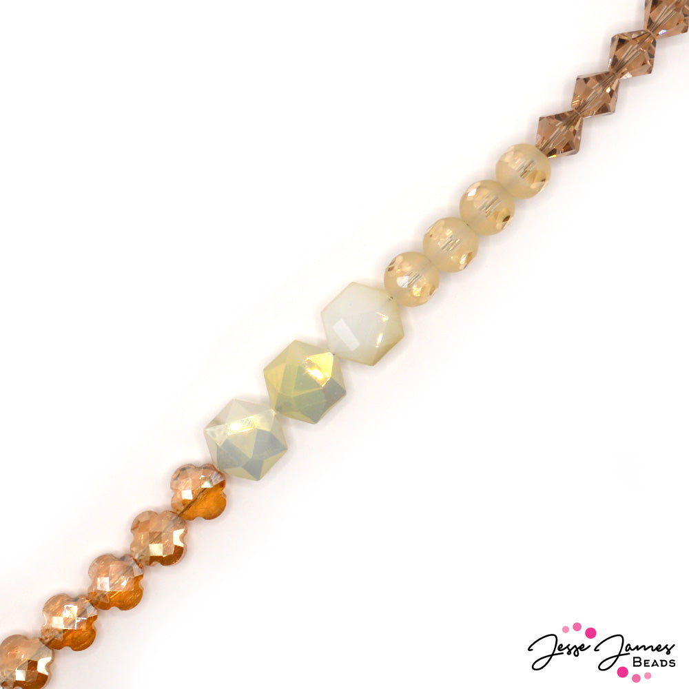 Color Block Glass Strand in Creampuff