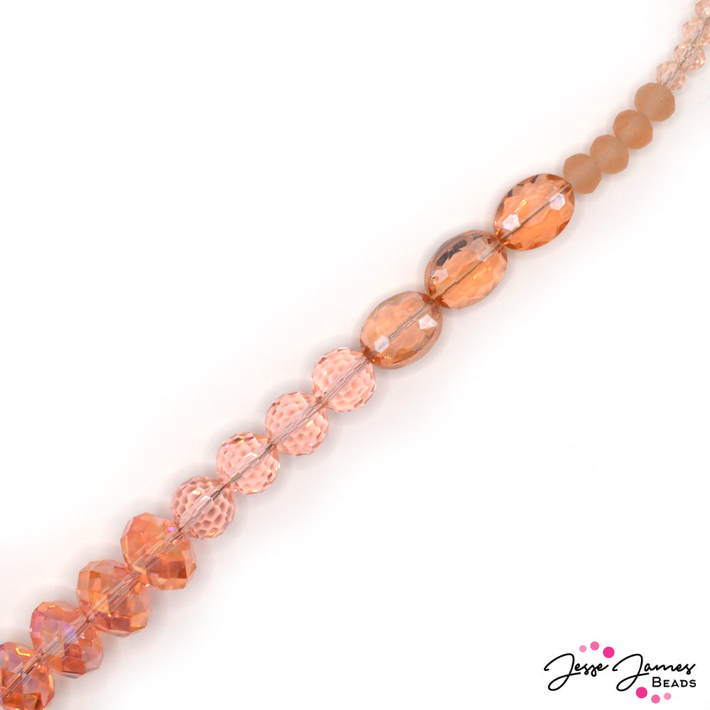 Color Block Glass Strand in Honey do