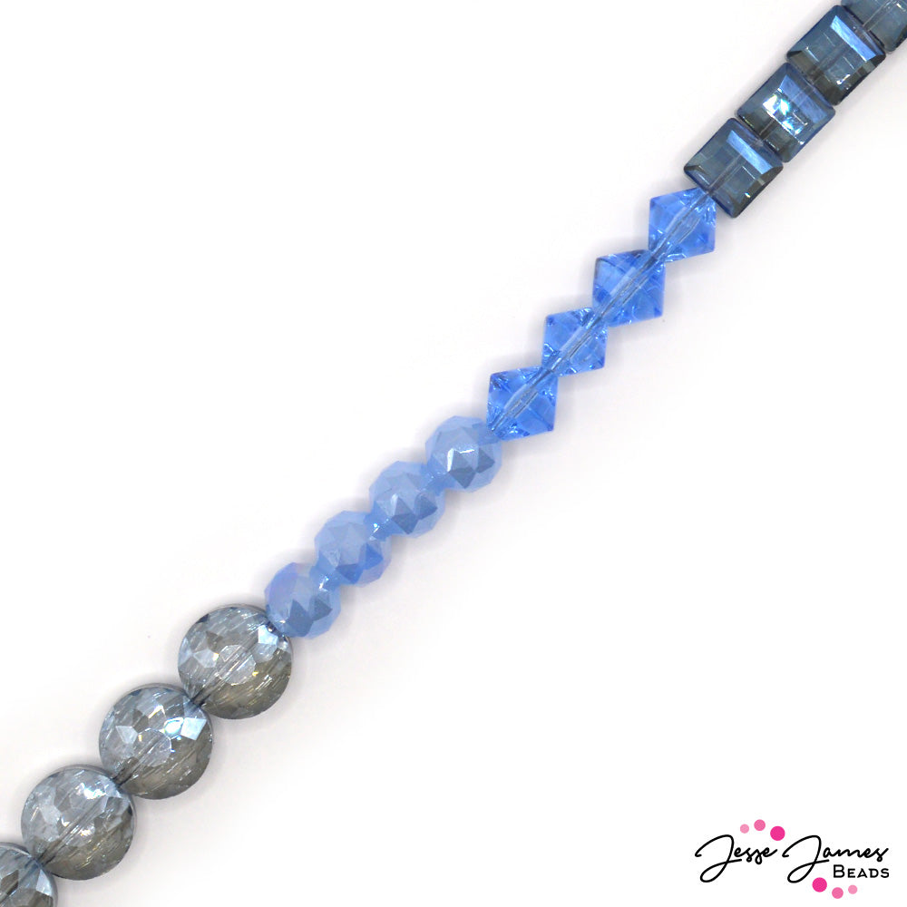 Color Block Glass Strand in Perwinkle Party