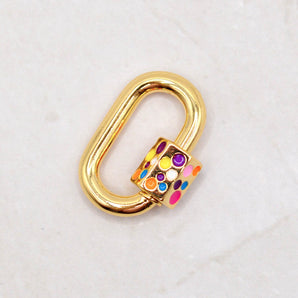 18K Gold Twist n Lock Clasp in Modern Rainbow