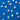 Colorful star-shaped objects on a blue background