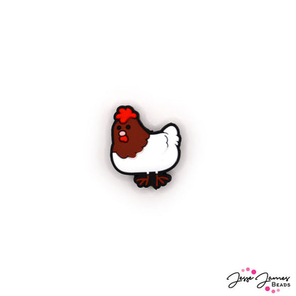 Cozy Chicken Silicone Focal Bead