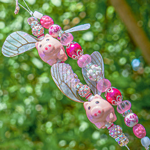 Critter Bead Strand Duo in When Pigs Fly