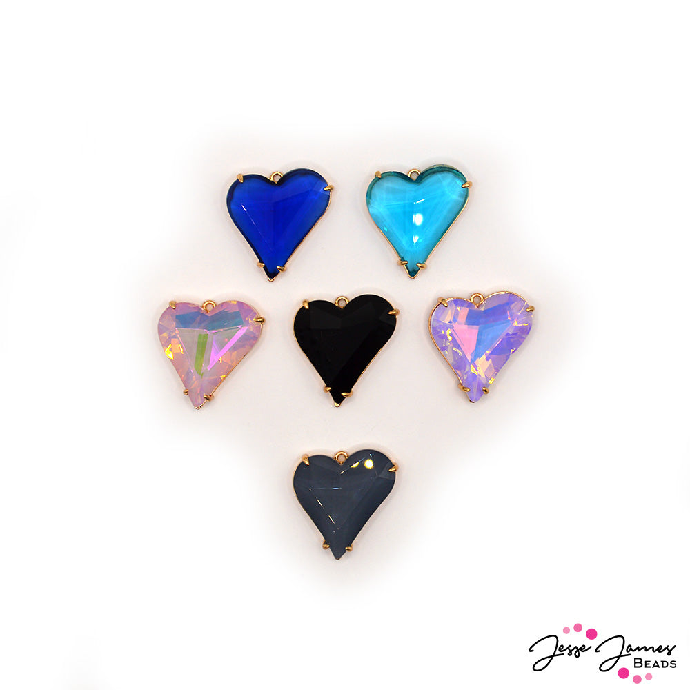 Crystal Hearts Pendant Set