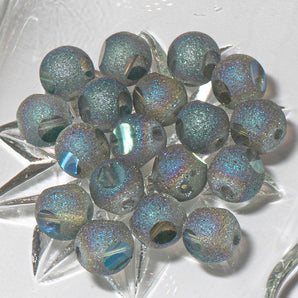 Czech 3 Cut Window Bead in Frosty Helio Green