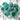 Czech 3 Cut Window Emerald Frost 12mm Bead Set