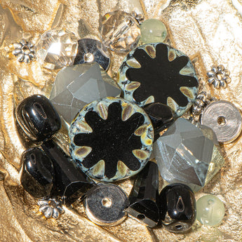 Czech Bead Mix in Mint Chip