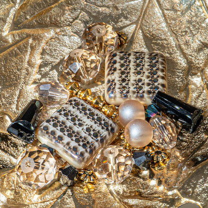 Czech Bead Mix in Sandy Dunes