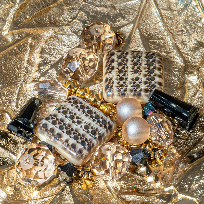 Czech Bead Mix in Sandy Dunes