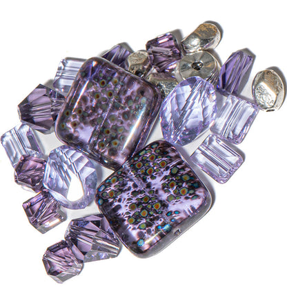 Czech Bead Mix in Wisteria Purple