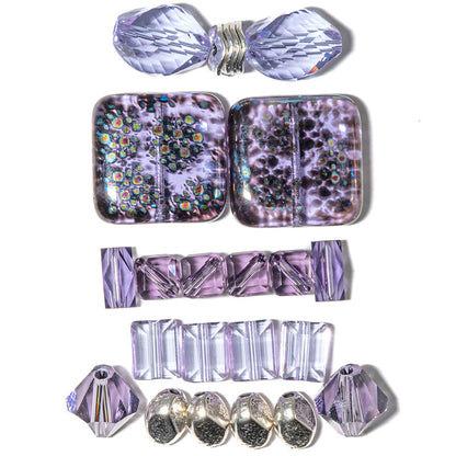Czech Bead Mix in Wisteria Purple