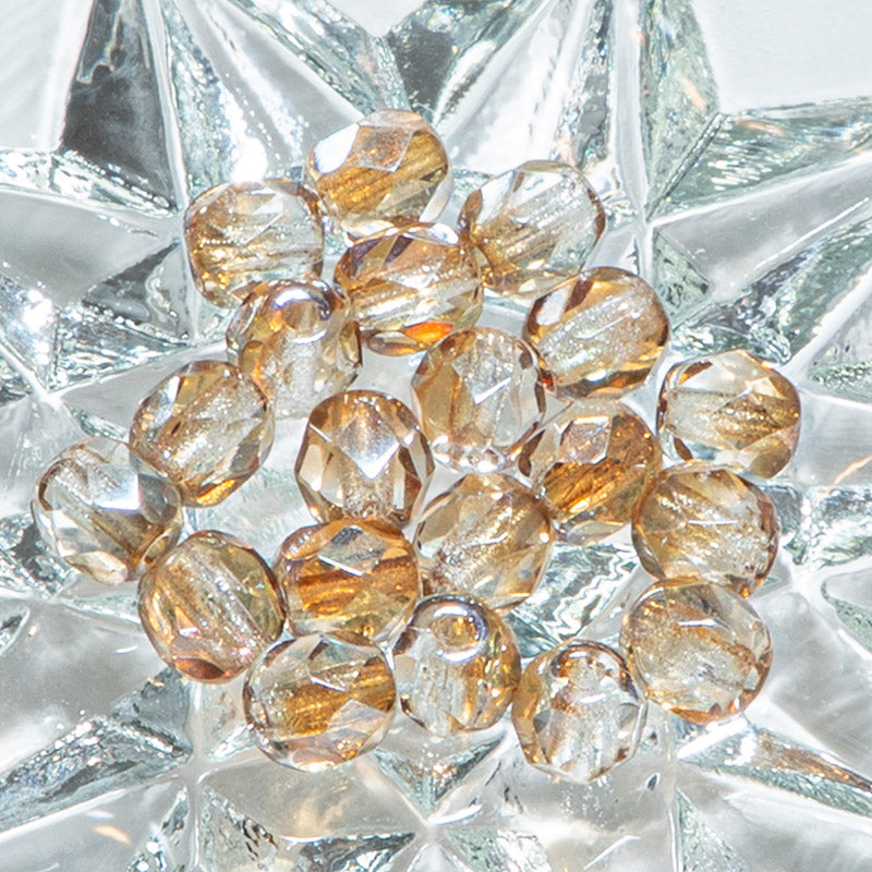 Czech Fire Polish Bead Set in 4mm Celsian