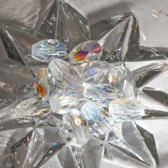 Czech Fire Polish Crystal AB Pear Bead Set