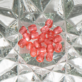 Czech Fire Polish Glass 3mm Round Beads in Dark Rose