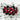 Czech Fire Polish Glass Bead Set in Black-Red Ombre