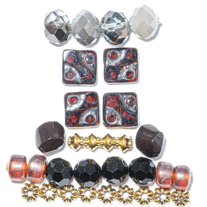 Czech Mini Bead Mix in Underground Volcano
