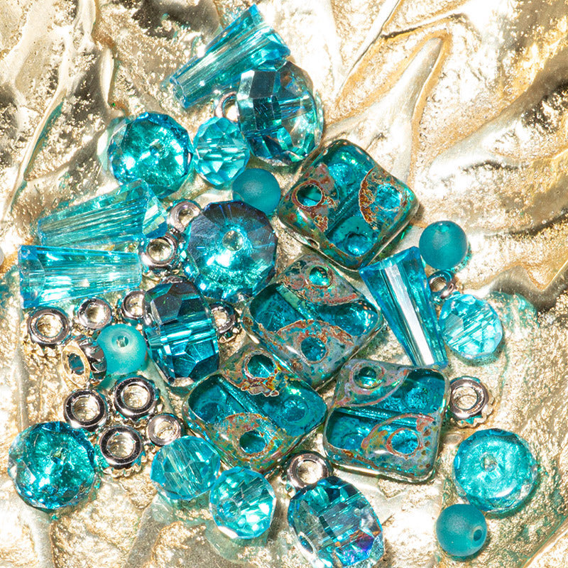 Czech Mini Bead Mix in Undersea Explorer