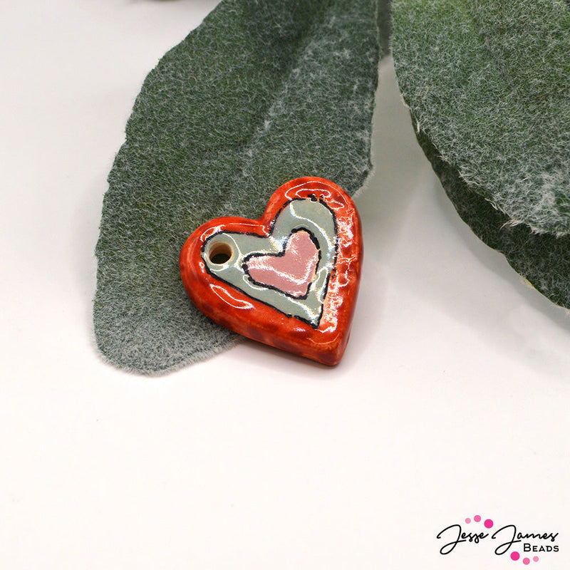 Damyanah Studio Holiday Romance Heart Pendant