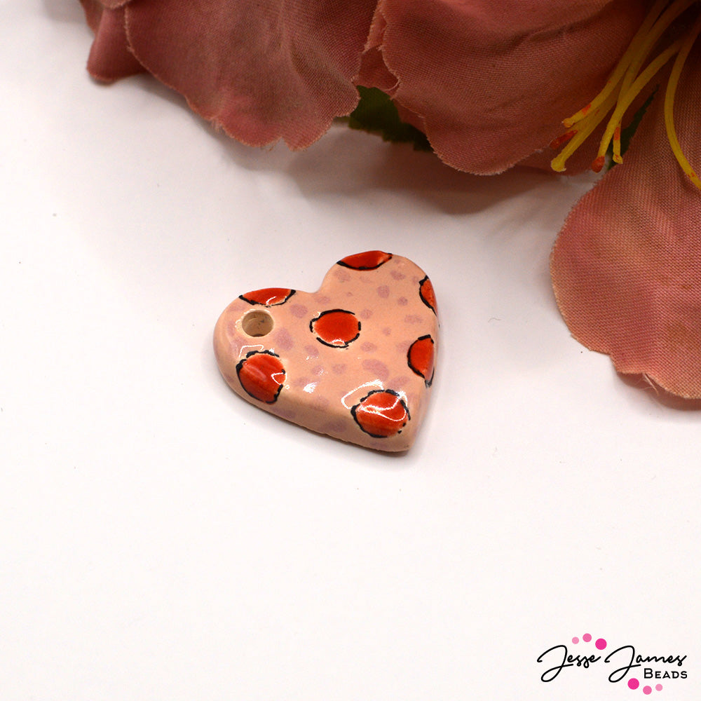 Damyanah Studio Polka Dot Heart Pendant