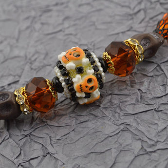 Day of the Dead Bead Mix in Boho Marigold Skulls