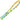 Dichronic Glass Bead Strand Duo in Bubbling Lemon Lime