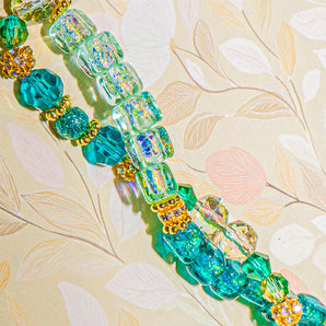 Dichronic Glass Bead Strand Duo in Deep in the Woods