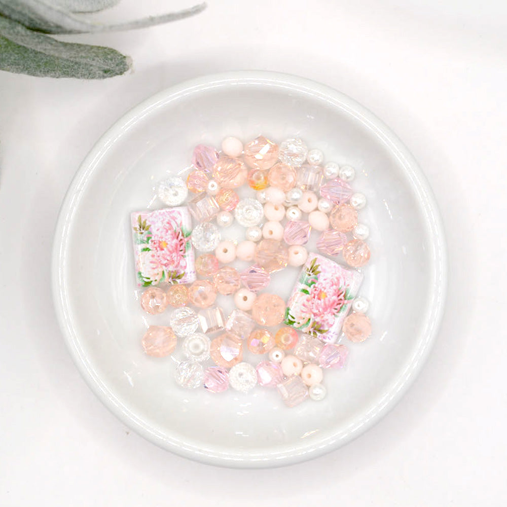 Designer Glass Bead Mix in Princess Garden