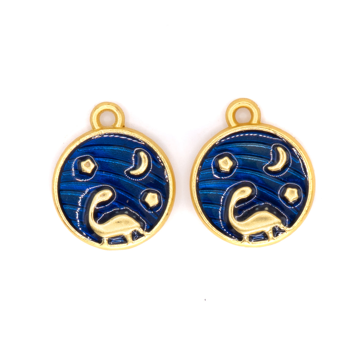 Dinosaur Alloy Enamel Charm in Stargazing Brachiosaurus