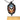 A gothic-style oval pendant necklace with a black filigree frame and a black cord, featuring a colorful stained-glass design with a bat motif. A wooden ruler is positioned below the pendant to show its scale against a white background.