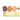 Three pumpkin-shaped earrings in brown, orange, and cream with gold-toned links and posts, shown above a gold ruler for scale on a white background.