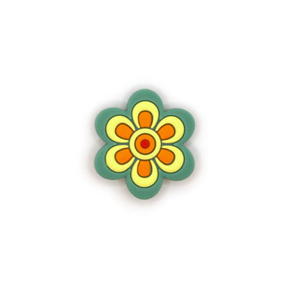 Retro Daisy Silicone Focal Bead