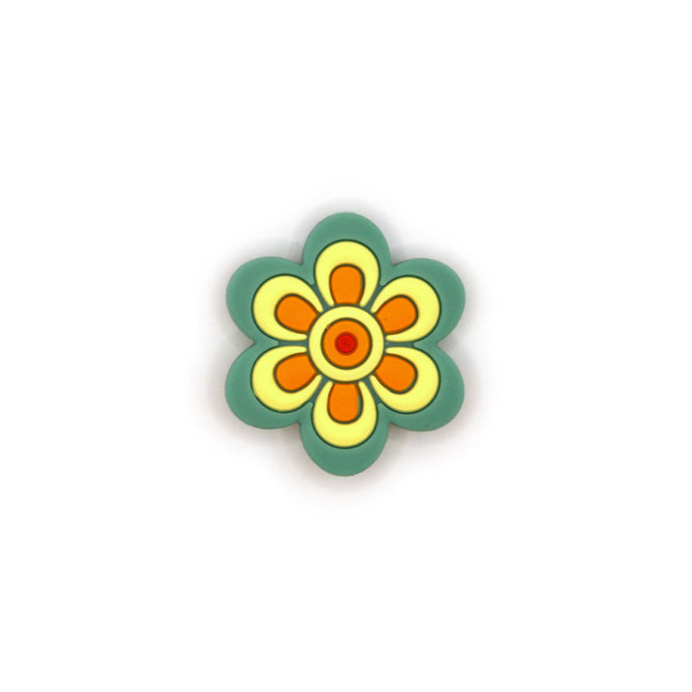 Retro Daisy Silicone Focal Bead
