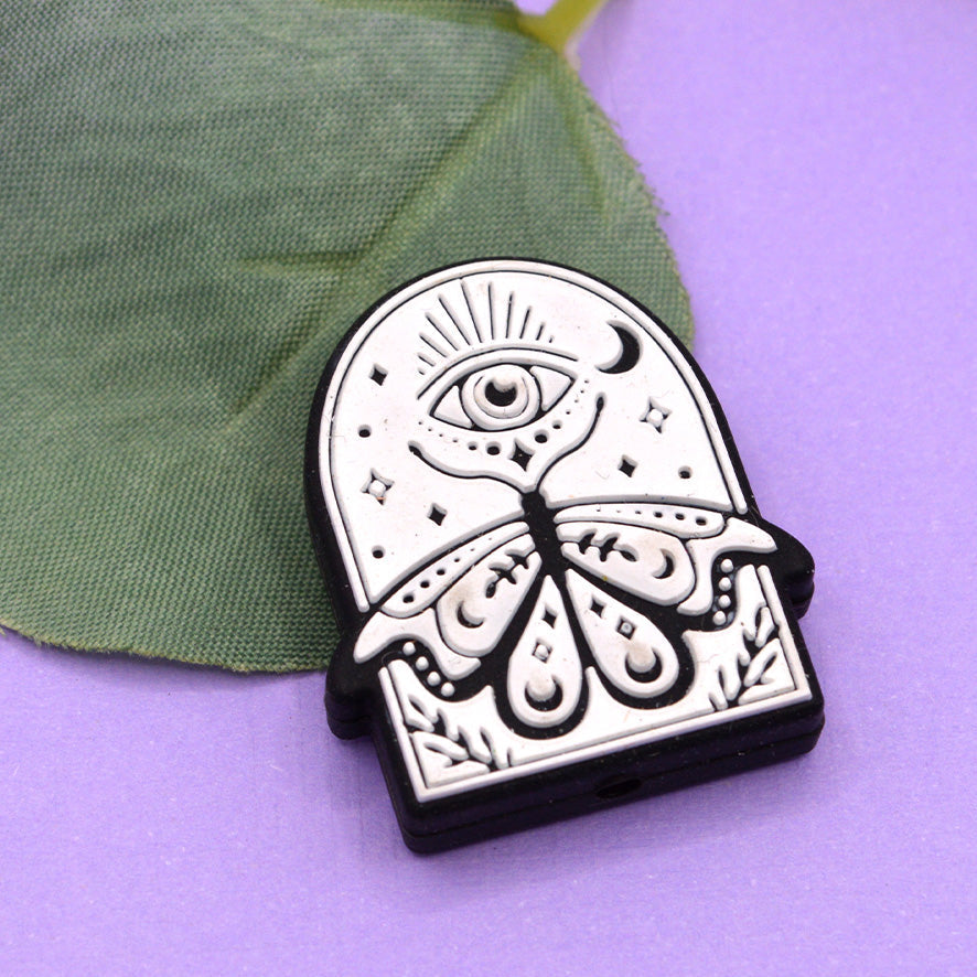 Tarot Card Butterfly Silicone Focal Bead