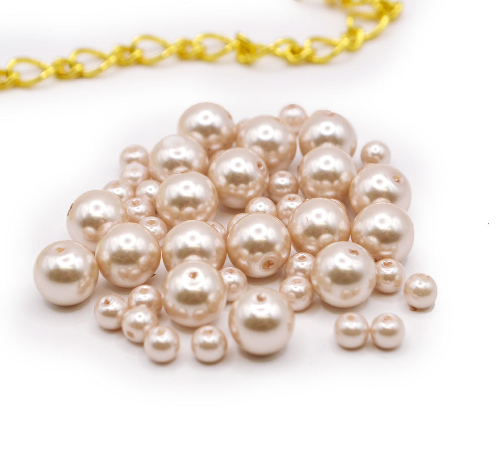 Glass Pearl Bead Set in Heirloom