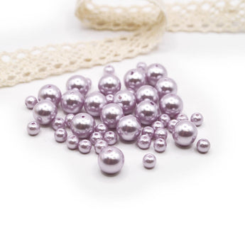 Glass Pearl Bead Set in Lilac