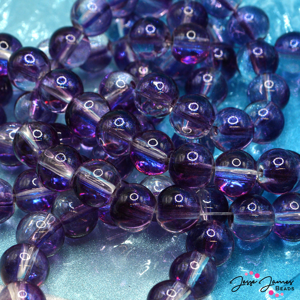 Electric Love Purple Single-Style Glass Beads