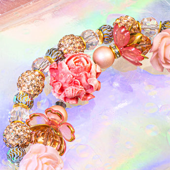Bead Strand Duo in English Rose
