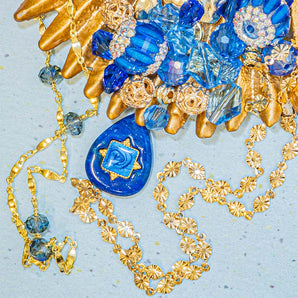 Bead Mix in Royal Blues ft. Austrian Crystal