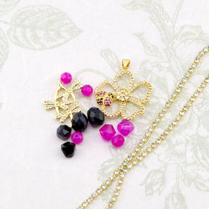 Bead Mix & Cup Chain Set in Ladybugs & Dragonflies