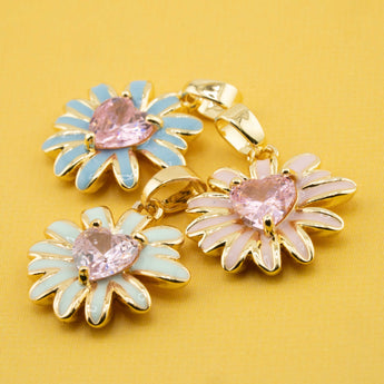 Love Of Flowers Metal Charm Set