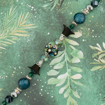 Autumn Bead Strand in Late Night Evergreen