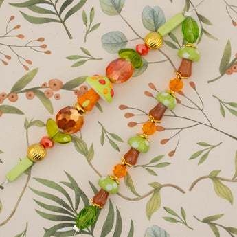 Autumn Bead Strand in Mushroom Meadow